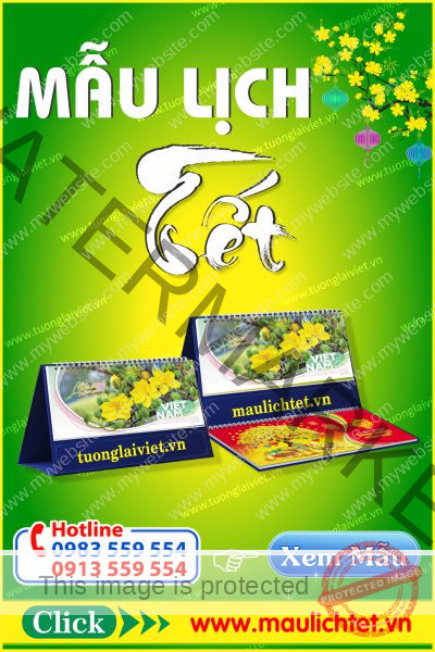 Mẫu Lịch Tết TLV