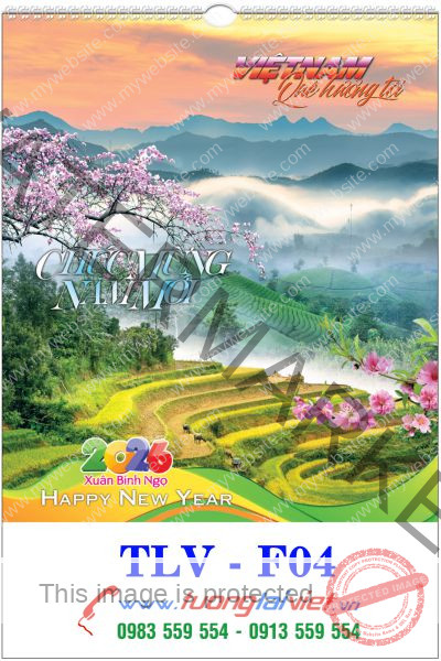 In Lịch lo xo 7 tờ Cảnh đẹp quê hương