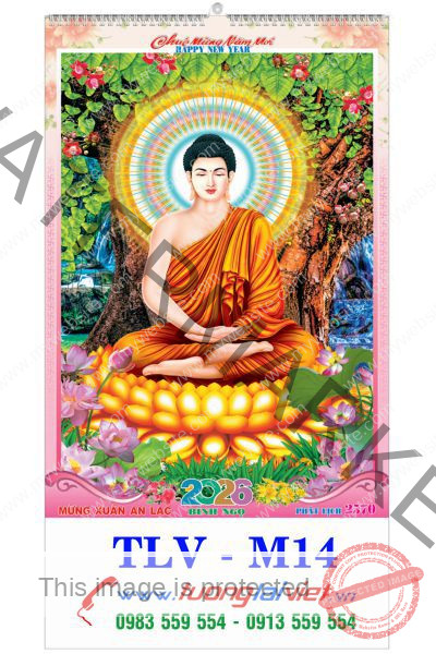 In Lịch lo xo 7 tờ Phật lịch