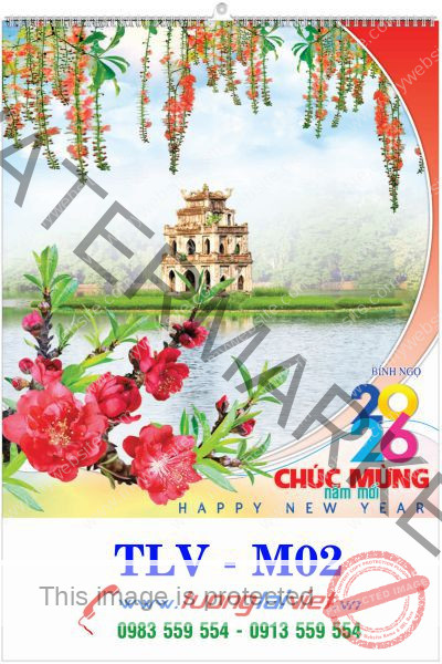 In Lịch lo xo 7 tờ Thắng cảnh Việt Nam