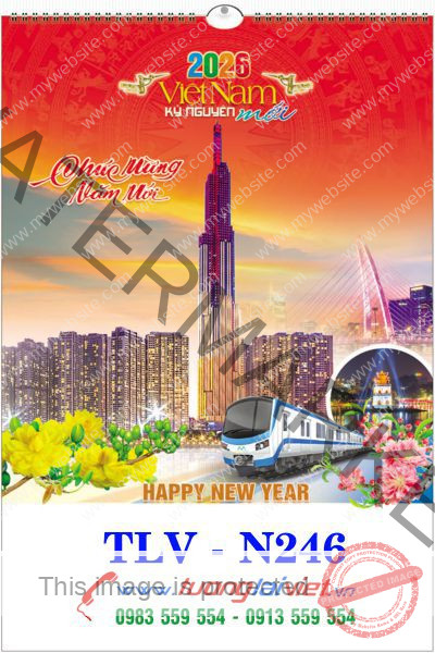 In Lịch lo xo 7 tờ Thắng cảnh