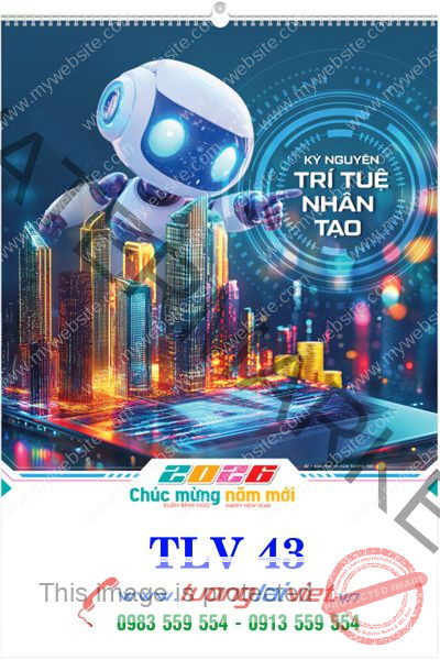 In Lịch lo xo 7 tờ Trí tuệ nhân tạo
