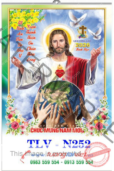 In Lịch treo tường 5 tờ Chú giesu