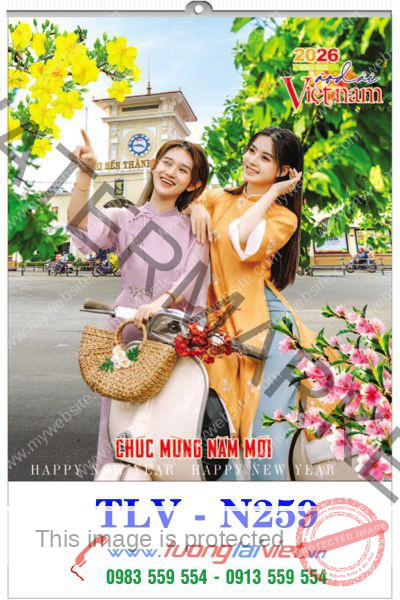 In Lịch treo tường 5 tờ Dáng việt
